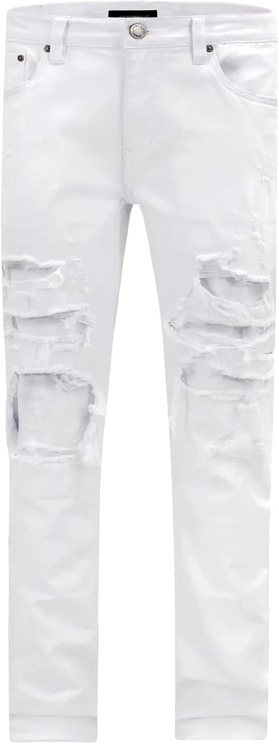 Distressed Ripped and Torn Streetwear Jeans