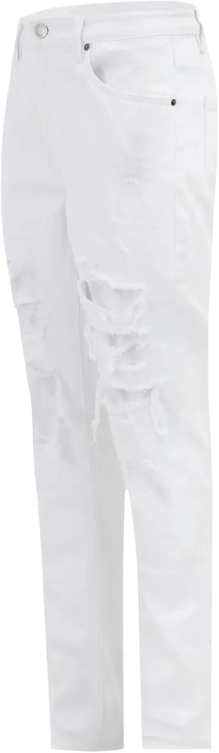 Distressed Ripped and Torn Streetwear Jeans