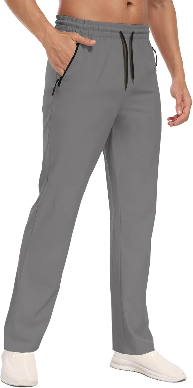 Hiking Pants Men Cargo Pants Water Resistant Lightweight Work Casual Pants Joggers with Zipper Pockets Outdoor HH24019M