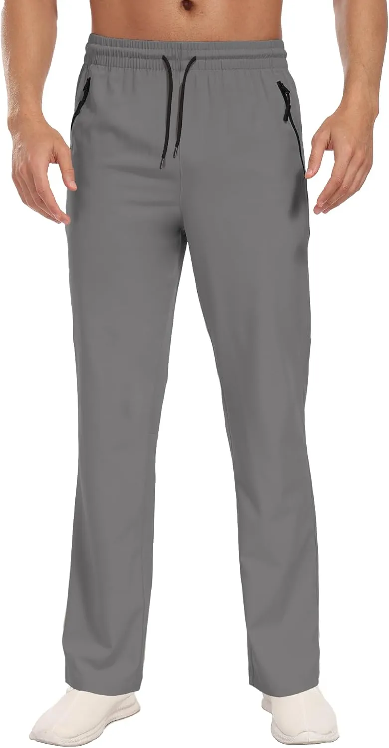 Hiking Pants Men Cargo Pants Water Resistant Lightweight Work Casual Pants Joggers with Zipper Pockets Outdoor HH24019M
