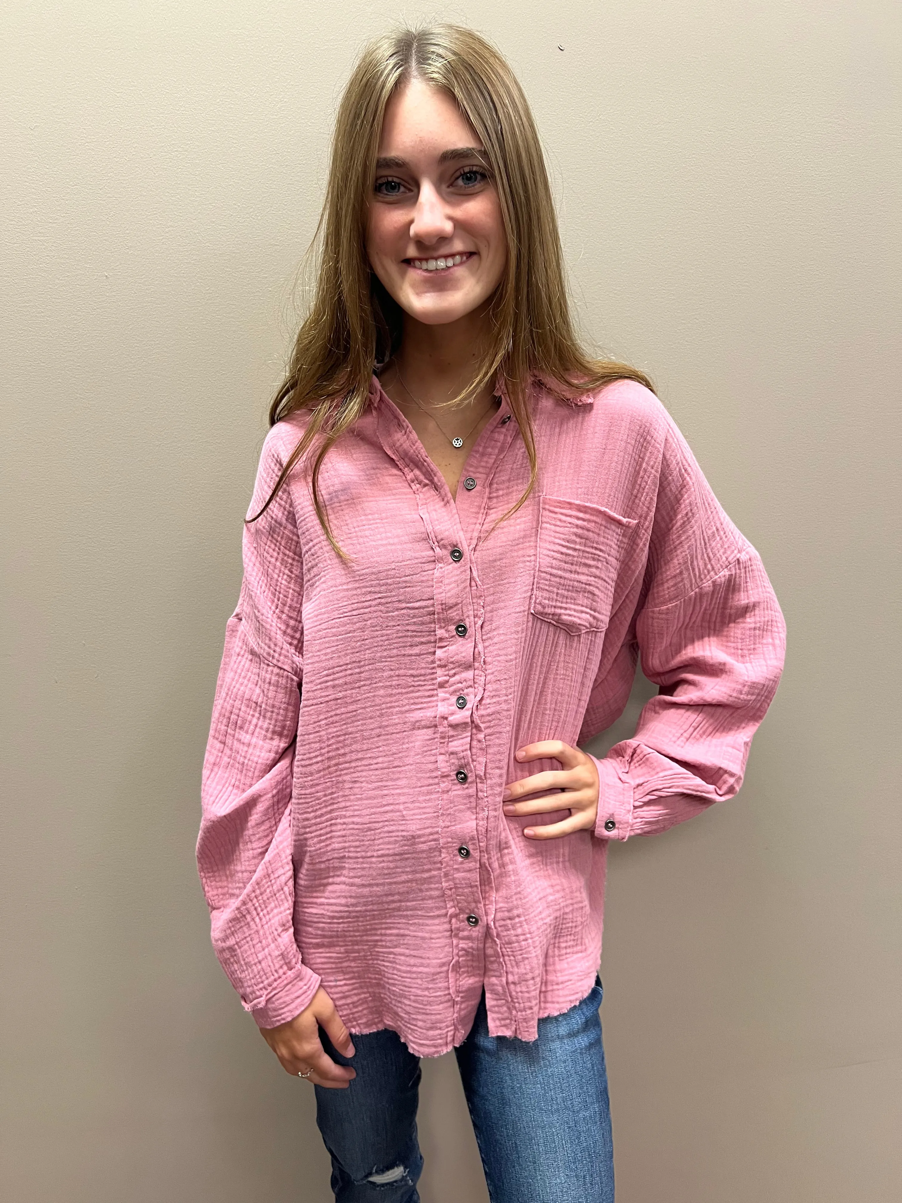 Hopeful Times Gauze Top - Multiple Colors