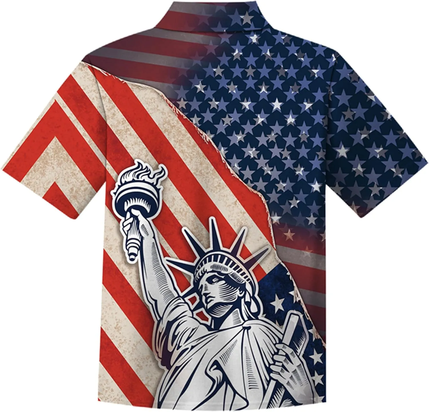 Men 4th of July Patriotic Shirt,American Flag Shirt,Hawaiian Funny Print Short Sleeve Shirts Men
