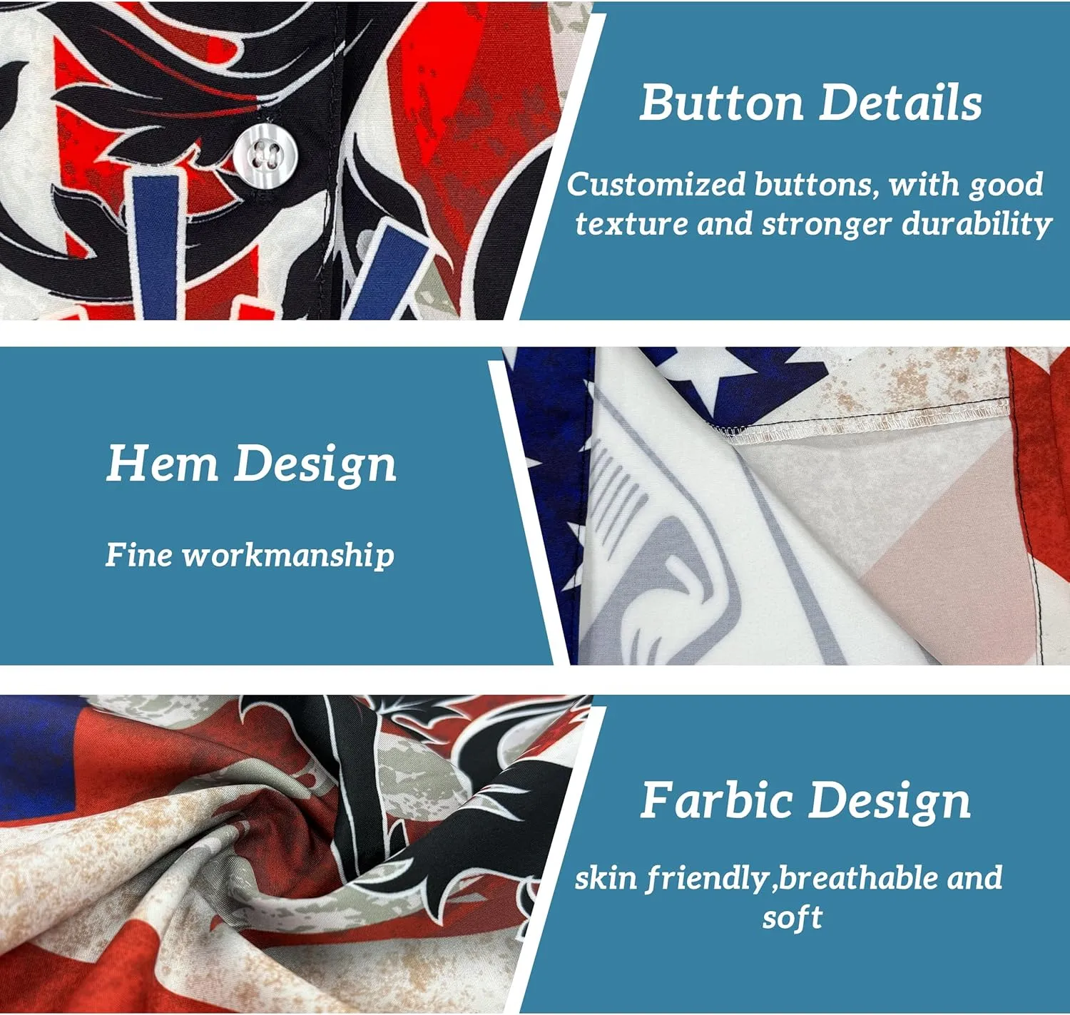 Men 4th of July Patriotic Shirt,American Flag Shirt,Hawaiian Funny Print Short Sleeve Shirts Men