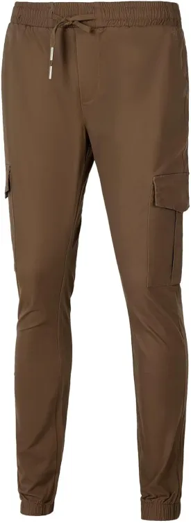 Mens Cargo Pants Hiking Pants Men Elastic Waist Outdoor Casual Water Resistant Joggers Pants with Pockets