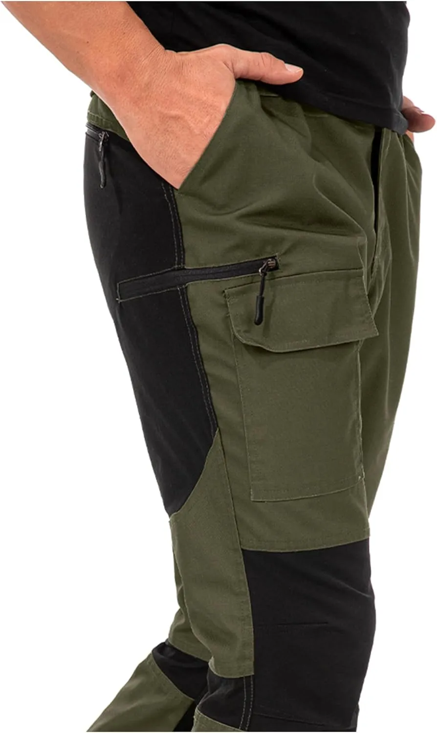 Mens Hiking Pants Cargo Work Pants Ripstop Durable Tactical Camping Travel Outdoor Safari Pants