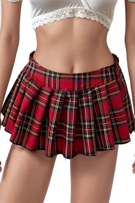 Mini Pleated Skirts for Women Mini Plaid Skirt Schoolgirl Skirt Cheerleader Skirt