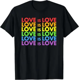 Pride March Shirt Rainbow LGBT Equality, love is love T-Shirt