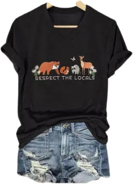 Respect The Locals Shirt Protect Their Natural Habitats T-Shirt Animal Pattern