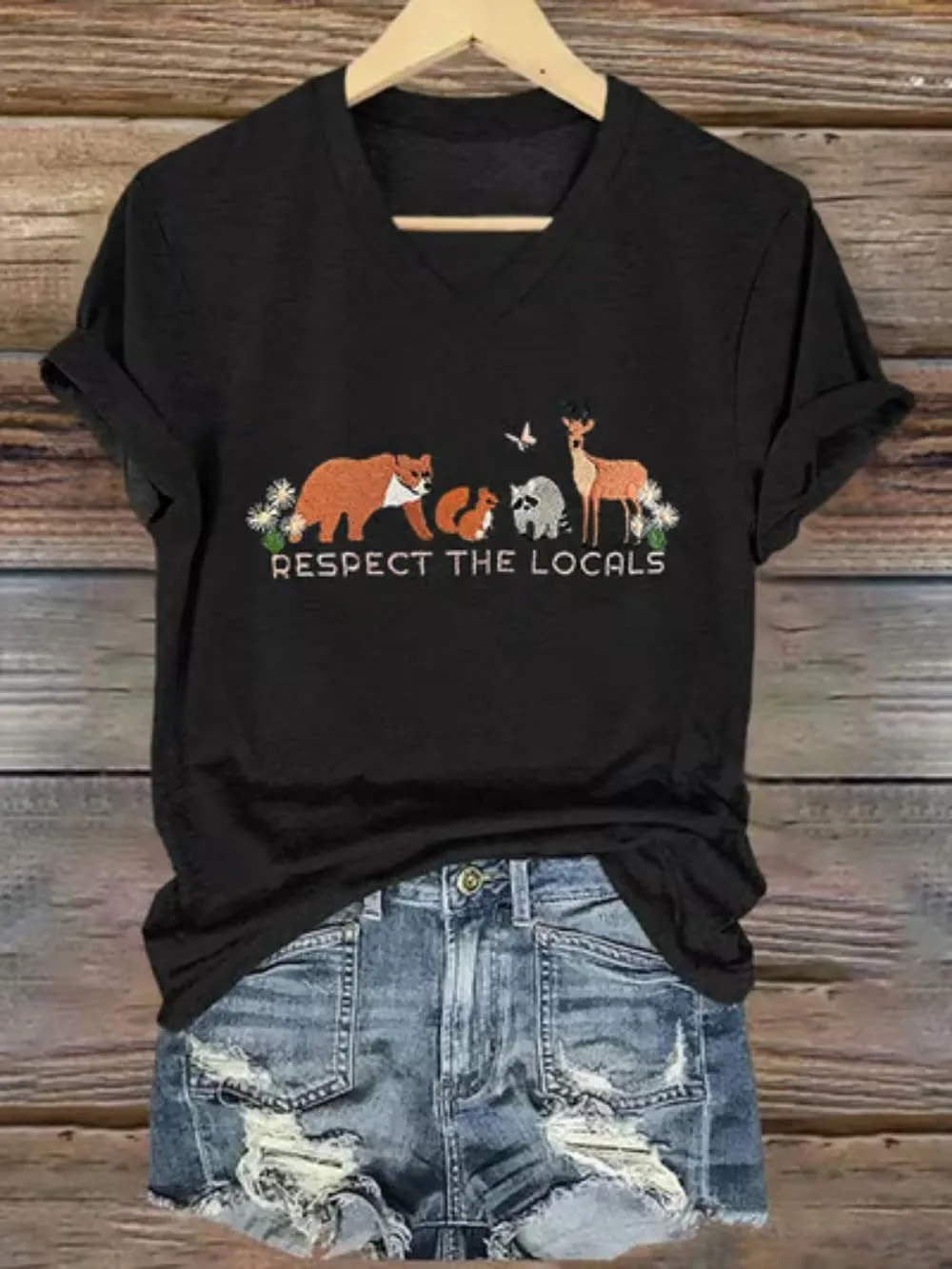 Respect The Locals Shirt Protect Their Natural Habitats T-Shirt Animal Pattern