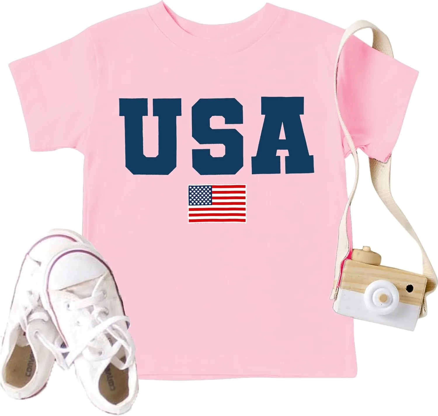 USA Shirt Toddler Boys Girls American Flag Tshirt 4th of July Shirt Kids Patriotic Tee Tops