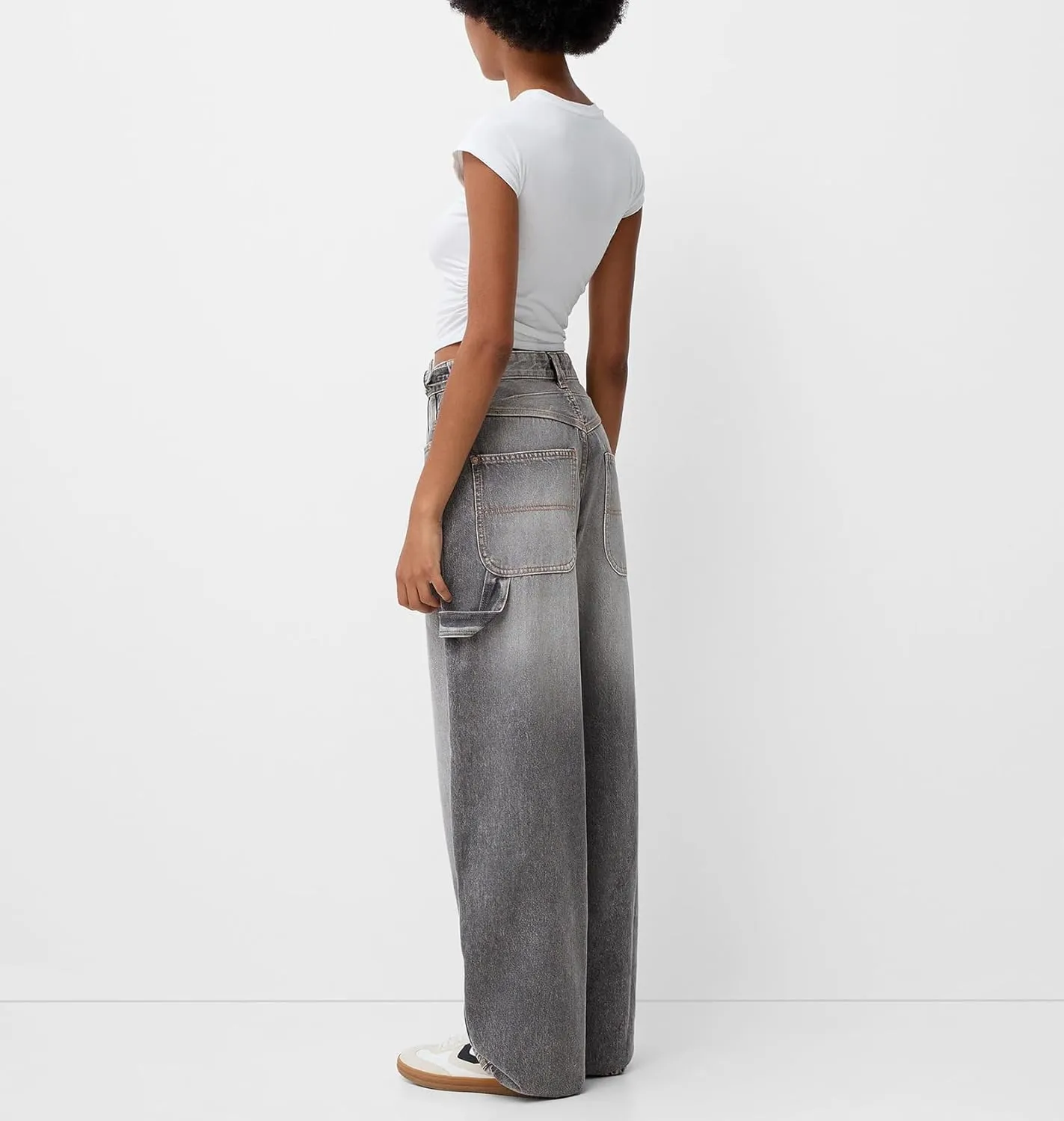 Womens Jeans High Waisted Straight Wide Leg Baggy Jeans Y2k Boyfriend Vintage Washed Loose Denim Pants Streetwear