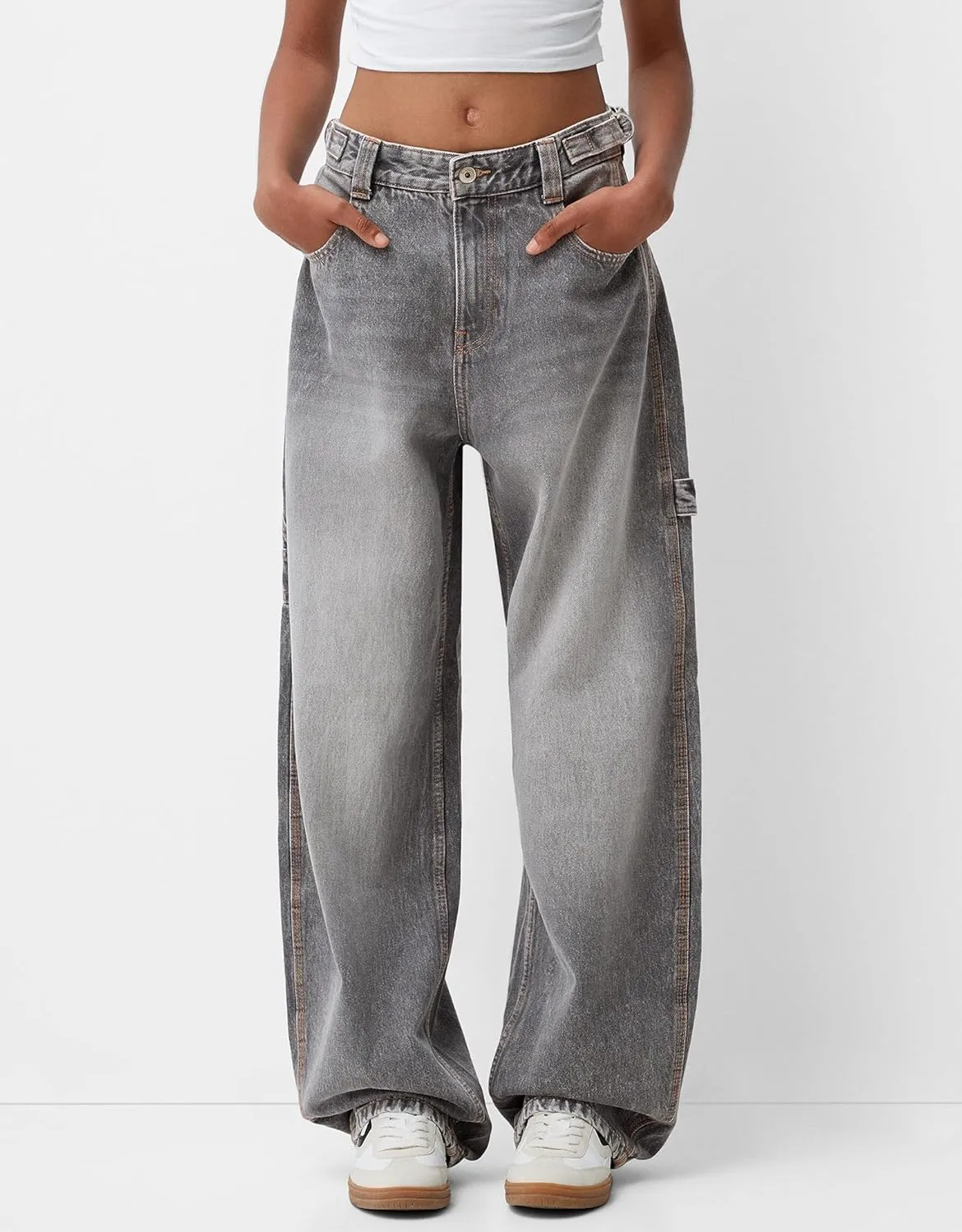 Womens Jeans High Waisted Straight Wide Leg Baggy Jeans Y2k Boyfriend Vintage Washed Loose Denim Pants Streetwear