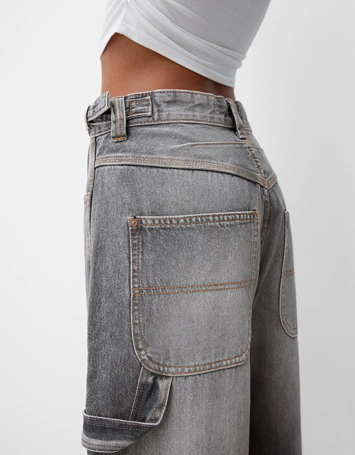 Womens Jeans High Waisted Straight Wide Leg Baggy Jeans Y2k Boyfriend Vintage Washed Loose Denim Pants Streetwear