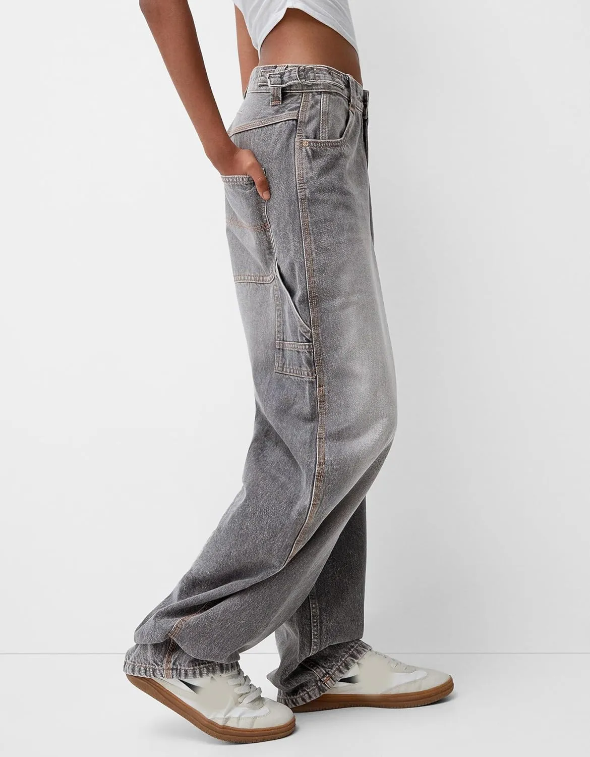 Womens Jeans High Waisted Straight Wide Leg Baggy Jeans Y2k Boyfriend Vintage Washed Loose Denim Pants Streetwear