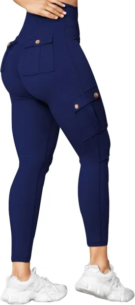 Yoga Cargo Pants for Women High Waisted Cargo Bootcut Yoga Pants with Pockets Summer Flare Cargo Workout Pants Fall