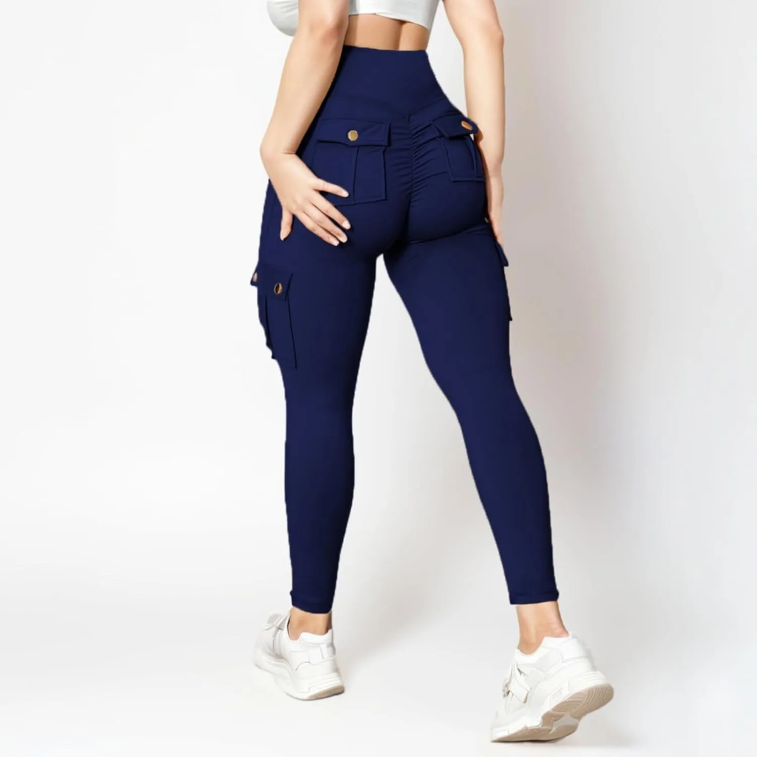 Yoga Cargo Pants for Women High Waisted Cargo Bootcut Yoga Pants with Pockets Summer Flare Cargo Workout Pants Fall